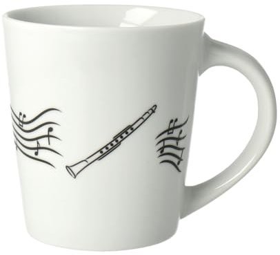 blasmusik-shop Klarinettistentasse, Weiß, Porzellan, C, Klassiker