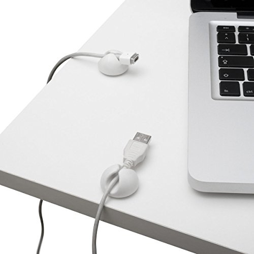 Kabelführung CableDrop Clips Kabelbinder Kabelordner Kabel Drops (6 Stück) - bunt