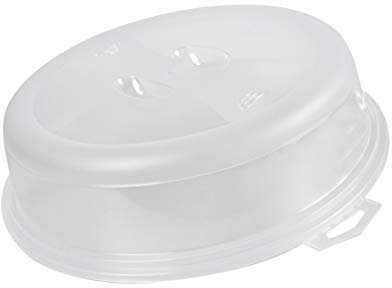 Centi Mikrowellenabdeckhaube / Mikrowellenabdeckung Ø= 26 cm, h= 6,5 cm, Transparent, Polypropylen