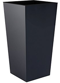 Maceta alta Urbi 11,4 litros, de plastico, 19,5 x 19,5 x 37,5 cm en color Antracita