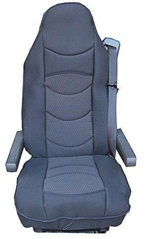 Sitzauflage LKW-Sitz Sitzbezug Bezug Sitzschoner Schwarz Polyester Neu