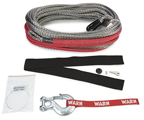 WARN 96040 Spydura Pro Synthetic Winch Cable Rope with Loop Ends: 3/8 Diameter x 100' Length, 8.25 Ton (16,500 lb) Capacity