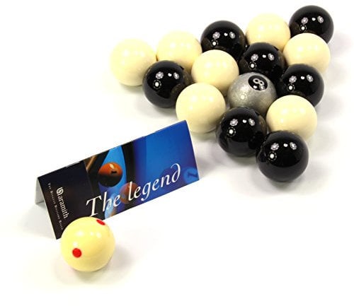 Aramith EXCLUSIVE SILVER 8 BALL Edition BLACK & WHITE Pool Balls - PRO CUP Cue Ball