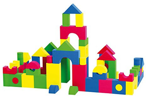 Betzold - Softbausteine in bunten Farben, 68 Stück - Bauklötze Bausteine Kinder