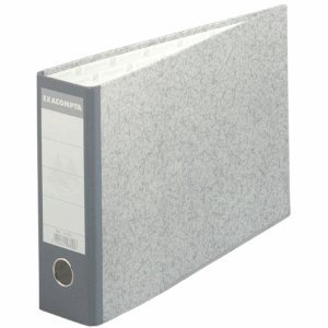 10 x Exacompta Ordner A4 quer Wolkenmarmor 70mm grau