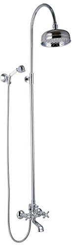Clever 96747 Conjunto de Baño-Ducha Bimando Extensible With2 Antigona, Elegance, Cromado