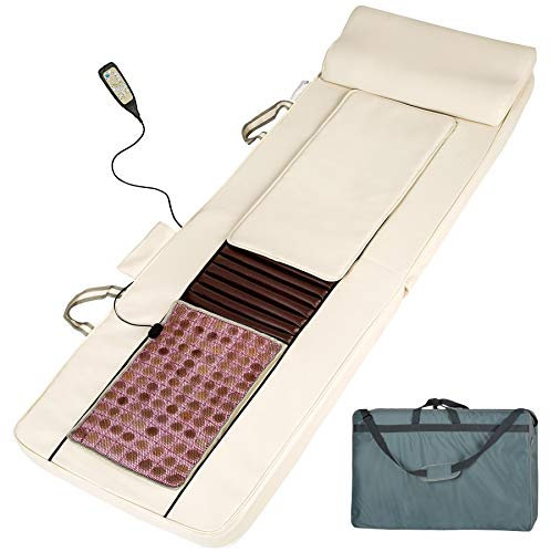 TecTake Shiatsu Materasso Massaggiante Vita Relax Massage Jade Pietre Massaggiatore Lettino da Massaggio