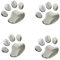 3D Chrom Auto Aufkleber Car Sticker selbstklebend wetterfest Auto KFZ Deko Pfoten silber