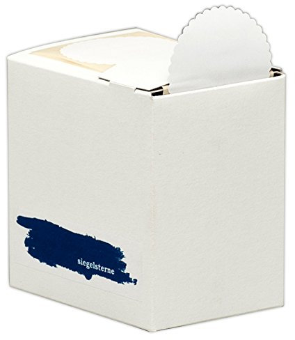 Siegelsterne selbstklebend Ø 53 mm weiß Pack á 600 Stück Siegelmarken Sterne aus Papier