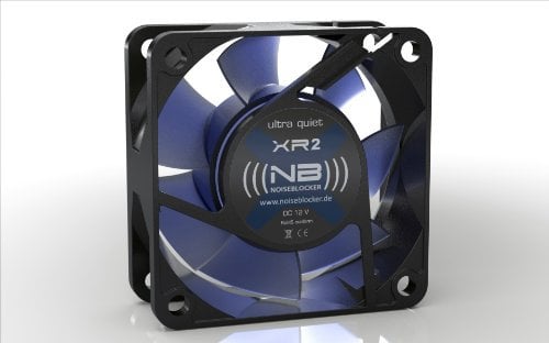 NoiseBlocker BlackSilent XR-2 PC-Gehäuse-Lüfter Schwarz, Blau (transparent) (B x H x T) 60 x 60 x 25 mm