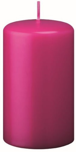 Stumpenkerzen Pink (Fuchsia) 10 x 5 cm, 12 Stück