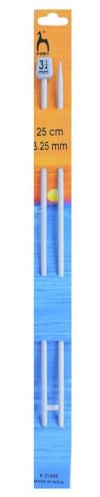 Knitting Pins 25cmx3.25mm Aluminium
