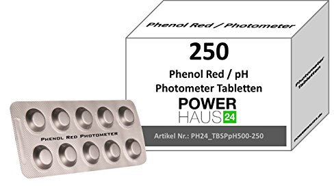 POWERHAUS24® - 250 Photometer Testtabletten pH-Wert - Phenol Red