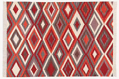 Kilim Carpets by Jalal Teppich Kilim Zagros rot/orange/mehrfarbig 200 X 300 cm