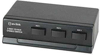 AV Link 3 Way Cd/Aux Stereo Switch, Black