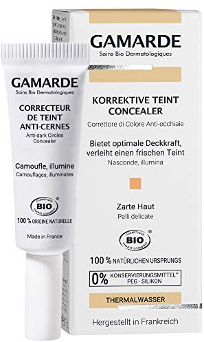 GAMARDE Bio-Kosmetik: Concealer – Teint korrigierend I Veganer Concealer Naturkosmetik I Conceal Cream I Deckender Concealer für Männer & Frauen I Contour Creme mit optimaler Deckkraft I 6 ml