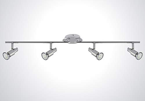 Trango 4-flammig 2890-048B LED Deckenleuchte inkl. 4x GU10 LED Warm-Weiß LM, Deckenstrahler m. Gelenken