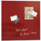 SIGEL GL202 Premium Glas-Whiteboard 100x100 cm rot hochglänzend, SGS geprüft, einfache Montage, incl. 2 starke Magnete, Glas-Magnettafel Artverum