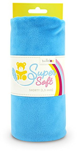 kullaloo Supersoft Plüsch Stoff Shorty in vielen Farben - 1,5mm Florlänge, EN 71-3 & EN 71-9 Zertifiziert (blau)