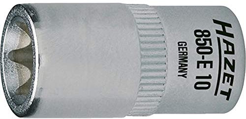 Hazet 850-E8 Douille carré creux 6,3 mm torx extérieur Taille E 8 longueur 25 mm