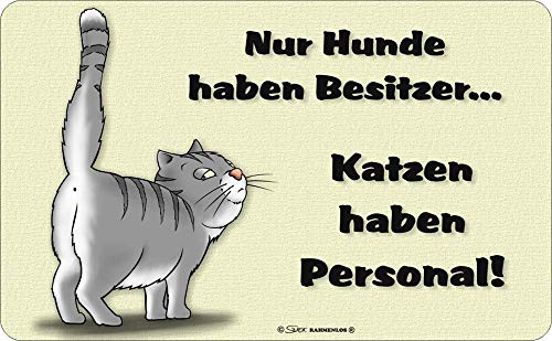 Katzen haben Personal - Frühstücksbrettchen - Resopal Brettchen