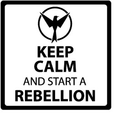 1art1 Spaß Keep Calm and Start A Rebellion Poster-Sticker Tattoo Aufkleber 9x9 cm