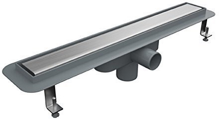 300 mm Duschrinne Linear mit Edelstahlrost (304), gebürstet