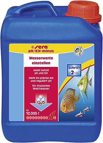 sera pH/KH-Minus 2.500 ml | pH-Wert & Karbonathärte senken| für Diskus, Skalare & weiches Wasser | schnelle Regulierung |artgerechte Fischhaltung