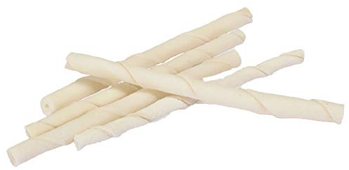 Croci King Bone Twisted Stick – Knochen für Hunde, Kaubelohnungssnack für Hunde aus natürlichem Rindsleder, Dentalstick zur Zahnreinigung, 10 cm – 20 STK