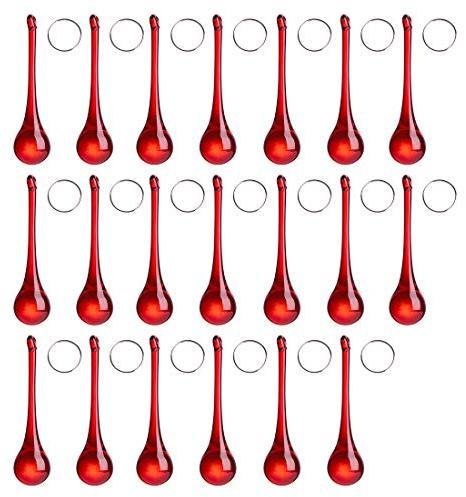 LONGWIN 20pcs Crystal Teardrop Pendant Chandelier Parts Wedding Decoration Christmas Tree Decorations