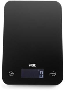 ADE Slim digitale Küchenwaage (Farbe: schwarz)