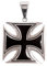 Fly Style Eisernes Kreuz Anhänger - 316L Edelstahl Kettenanhänger für Herren - Kreuz Schmuck, Grösse:40 mm