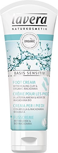 Lavera Fußcreme mit Bio-Macadamia und Heilerde, schnell einziehend, Bio-Hautpflege, innovative Naturkosmetik, 75 ml