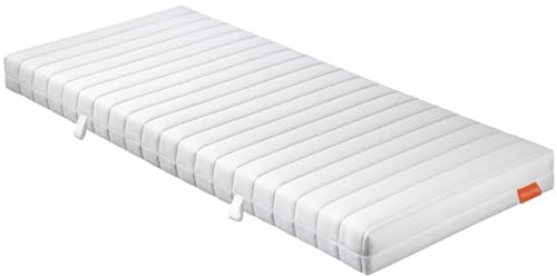 sleepling Matratze 140 x 200 x 15 cm, Rollmatratze Gästematratze, Komfortschaummatratze, Made in EU, Bezug waschbar, Ökotex 100, Härtegrad 2, weiß