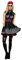 Smiffys Fever Tag der Toten Kostüm, mit Kleid, befestigtem Unterrock & Rosen-Kopfschmuck