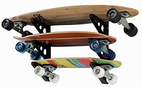 StoreYourBoard Trifecta Aufbewahrungsregal für Skateboard und Longboard, Wandhalterung, für Zuhause und Garage