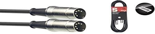 Stagg SMD1 1 m 5 Pin DIN Male Connector Midi Cable