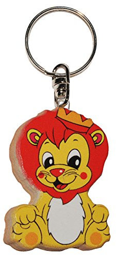 Schlüsselanhänger - Löwe/Kleiner Prinz - sehr stabil aus lackiertem Holz - Anhänger für Schlüssel - Auto Glücksbringer Holzschlüsselanhänger/Chiphalter - ..