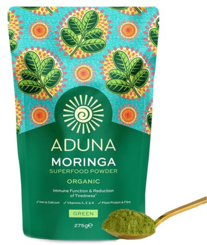 Aduna Organic Moringa Powder | Energy & Immune Support | 275g