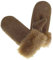Harrys-Collection extra dicke Fäustlinge aus echtem Lammfell für Damen, Farben:beige, Handschuhgröße:L