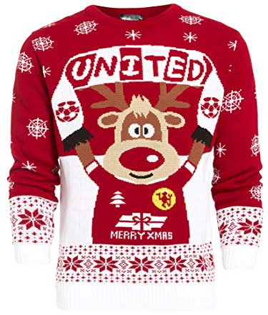 New Men's Santa Elf Christmas Jumper Sizes S M L XL (M, Red White United)