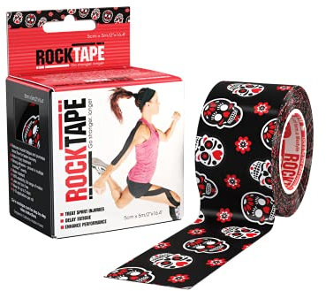 RockTape Uncut Std Kinesiologie Tape Elastisches Therapeutisches Sportband für Schulter, Knöchel, Ellenbogen, Handgelenk, Schienbeinschienen und Knie Unterstützung, Muer, 5cm x 5m Roll