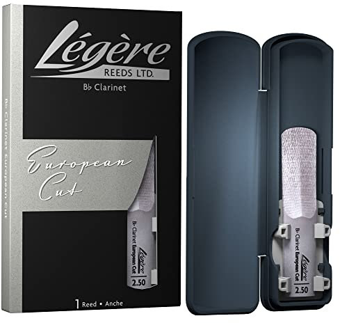 Légère Reeds - Bb-Klarinettenblatt, European Cut, Blattstärke 2.50 (BBES2.50) - Hochwertiges synthetisches Holzblasrohr