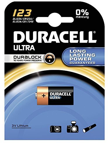 DURACELL Blister de 1 Pile Photo Ultra Lithium DL 123 A