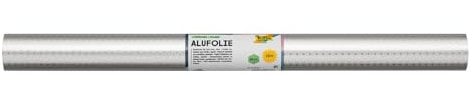 folia R 66 ST - Alufolie auf Rolle, doppelseitig kaschiert, mit festlicher Sternchenprägung, ca. 50 cm x 10 m, silber / silber - ideal zum Basteln und Verpacken