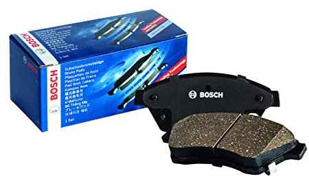 Bosch BP1082 - Auto Bremsbeläge hinten - Bosch-Qualität - für leises Bremsen mit wenig Staub - ECE-R90 zertifiziert - kupferfrei - 1 Set mit 4 Bremsbelägen - Mit Zubehör