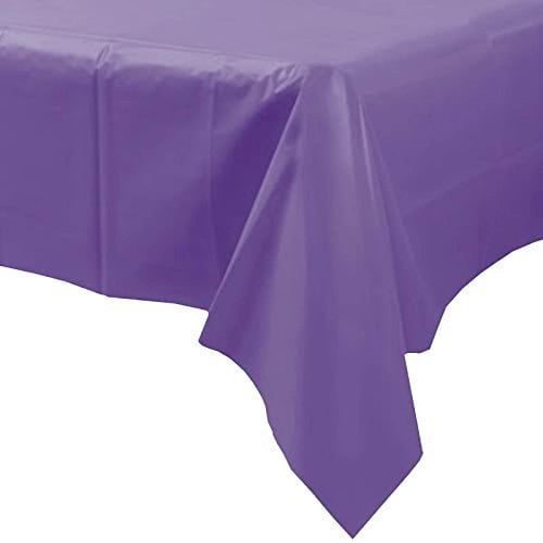 Unique Party 5088 Plastic Disposable Party Tablecloth (Purple)