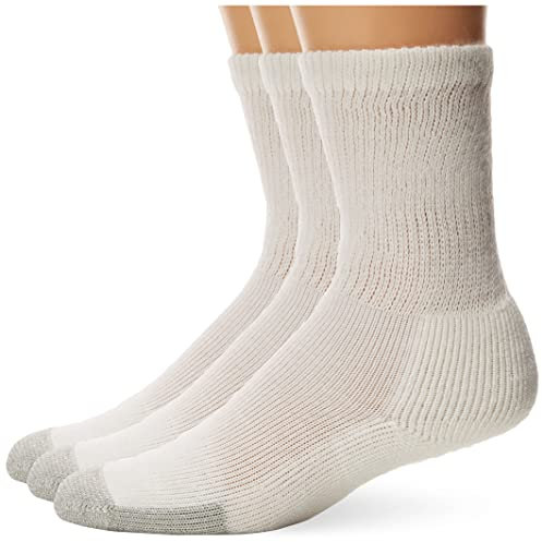 Thorlos Damen Tx Max Cushion Tennis Crew Socks Tennissocken, Weiß (3 Paar), Large (3er Pack)