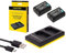 Sony Alpha 6000 6300 6500 Zubehör Set mit 2 Ersatzakkus und USB Dual Ladegerät kompatibel mit Sony Akku NP-FW50