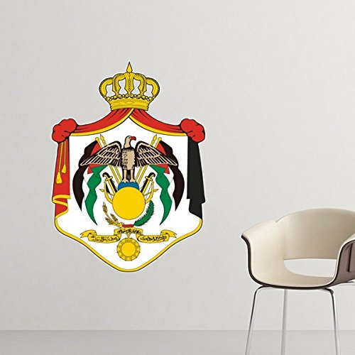 Jordan National Emblem Country Symbol Mark Muster Abnehmbare Wand Aufkleber art Aufkleber Wandbild DIY Tapete für Raum Aufkleber 10cm